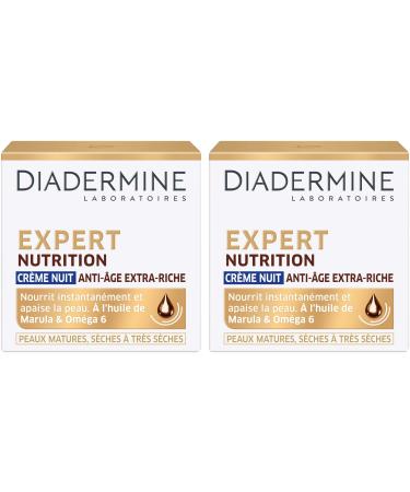 Diadermine Diadermine - Expert Nutrition 3D - Night Cream - Anti-Wrinkle - 50 ml - Pack of 2