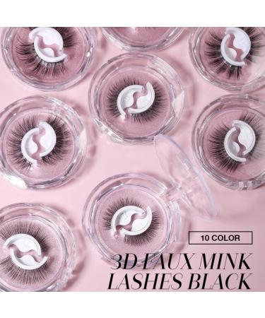 Self Adhesive Eyelashes - No Glue Needed Reusable & Easy to Use | 6 Pairs Natural Look 34 Types - Perfect for Effortless Makeup - Buy Online on GoSupps.com