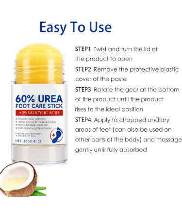 Hand and foot cream with 60% urea and 2% salicylic acid to repair cracked heels dry and rough skin - Intense moisturizing care for hands elbows and feet (2 pcs) - Buy Online on GoSupps.com