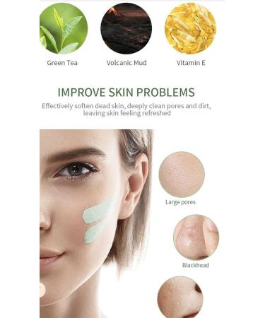 Luxury Green Tea Face Mask - 1.35oz Detox Clay Scrub | Hydrating Exfoliator for Acne & Pore Cleansing - Buy Online on GoSupps.com