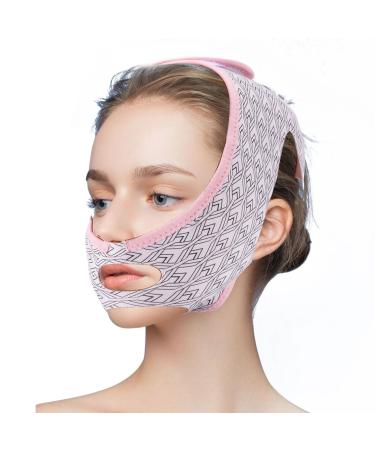 Double Chin Reducer Reusable V Line Face Lifting Chin Mask Face Contouring Sleeping Mask Chin Reducer for Women Face Lift Prevent Sagging Jaw Exerciser Anti-Aging Anti-Wrinkle Band