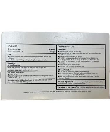 Actavis/Alpharma Miconazole Nitrate 2% Cream 1.5 Oz - Varying Packaging - Effective Fungal Skin Treatment - Buy Online on GoSupps.com