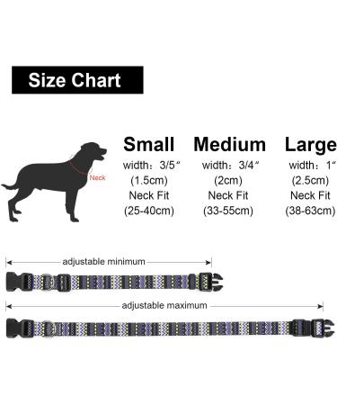 Suredoo Adjustable Dog Collar | Soft Nylon for Small & Medium Dogs | Tribal Violet | Comfort Fit for Puppies & Cats (S) - Buy Online on GoSupps.com