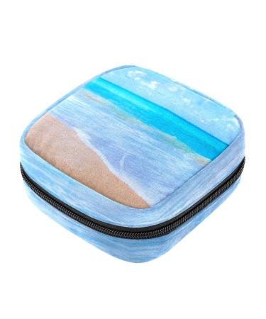 Menstruation pad bag with zipper women's napkin bag tampons collection bags for women and girls (amazing Andaman-Umphang)
