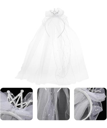 Amosfun Children's White Wedding Veil - Short Bride Veil Hair Accessories for Girls Perfect for Costumes & Photo Props - Buy Online on GoSupps.com