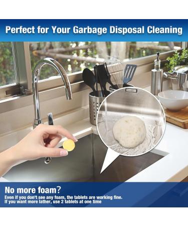 Garbage Disposal Cleaner & Deodorizer Tablets - 24 Pack Fresh Lemon Foaming Pods for Deep Cleaning Kitchen Sink & Drain | 1 Year Supply - Buy Online on GoSupps.com