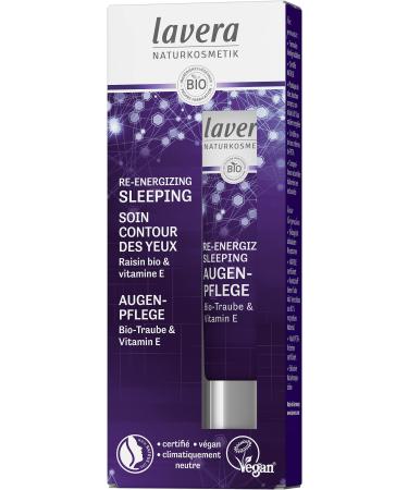 Lavera Re-Eergizing Sleeping Eye Contour-Bio-grape and natural vitamin E-revitalized and rejuvenated the skin around the eyes-natural cosmetics-vegan-bio (1 x 15 ml) 15 ml (1 Pack) - Buy Online on GoSupps.com