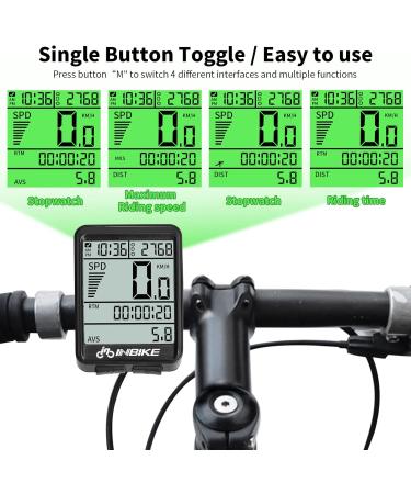 Buy Maozhbo Wireless Bicycle Computer - IPX7 Waterproof Tachometer with LCD Display | Multi-Function Cycling Mileage Tracker for Kids & Adults - Buy Online on GoSupps.com