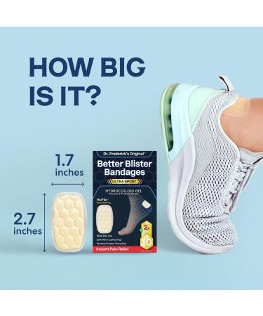 Dr. Frederick's Ultra Sport Blister Bandages - Waterproof Heel HexFlex Hydrocolloid 10ct - Ultimate Blister Prevention for Sports & Travel - Buy Online on GoSupps.com