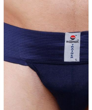 WMX Gym Cotton Supporter with Cup Pocket - Pack of 2, Navy, XX-Large - Buy Online on GoSupps.com