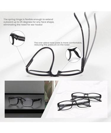 BLS BLUES Blue Light Blocking Reading Glasses 6 Pack/Case - Fashion Readers for Women/Men - Anti Eye Strain/Migraine Eyeglasses - 2.5x Magnification - Buy Online on GoSupps.com