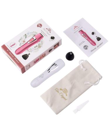 AmElegant Facial Hair Removal for Women - Painless Nose Hair Trimmer - Rechargeable Waterproof Hair Remover for Peach Fuzz, Chin, Upper Lip, Mustaches, and Legs - Portable 2-in-1 White - Buy Online on GoSupps.com