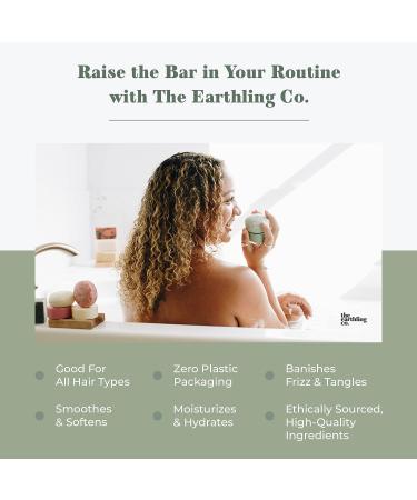 Earthling Co. Nourishing Conditioner Bar - Vegan Formula for All Hair Types - Citrus Sun Scent - 1.8 oz - Buy Online on GoSupps.com