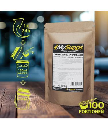 Mysupps Chondroitin Powder 100g | 100% Pure Ultra-Grade Chondroitin for Athletes | Made in Germany | Optimal Training Support - Buy Online on GoSupps.com