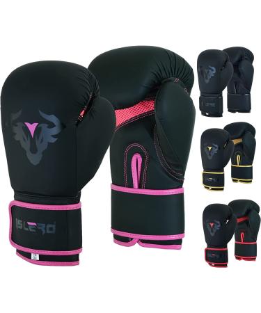 Islero fitness boxing gloves for children matt black 113 g 170 g punching bag pink girls junior mma muay thai boy martial arts kickboxing sparring training fighting 6 oz rosa