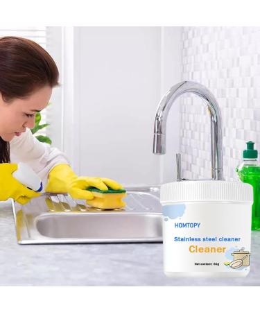 Stainless Steel Pot Cleaner | Rust Pot Scale Stove Dirt Remover Pot Cleaning Powder Rust Pan Cleaner Pot Scale Remover for Kitchen Cooktop Faucet Utoya 100g - Buy Online on GoSupps.com