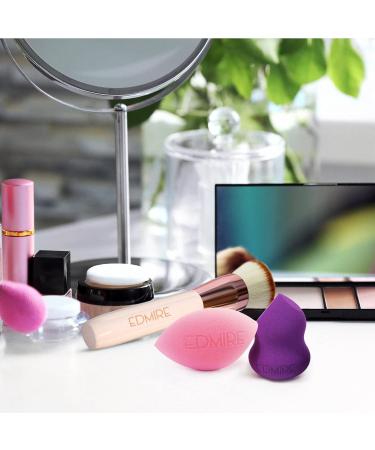 EDMIRE Makeup Sponges Pack of 2 Beauty Blender Sponges for Foundation Blending Make up Sponges for applying Liquid Foundation Powder Concealer Creams Contour Stick Highlighter or Eyeshadow make-up - Buy Online on GoSupps.com