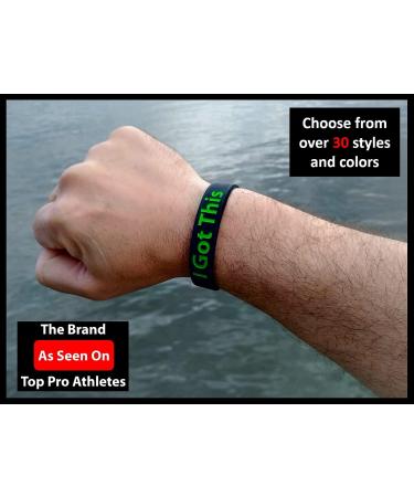 Pro Athlete-Worn Motivational Silicone Bracelet | Sports Focus & Gym Inspiration | Blue Rubber Band by We Keep You Motivated LLC - Buy Online on GoSupps.com