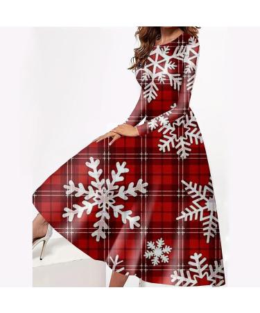 Hanxiulin Womens Christmas Rock Dress - Hooded Mini Sweater & Party Clothes in Watermelon Red | XXL - Buy Online on GoSupps.com
