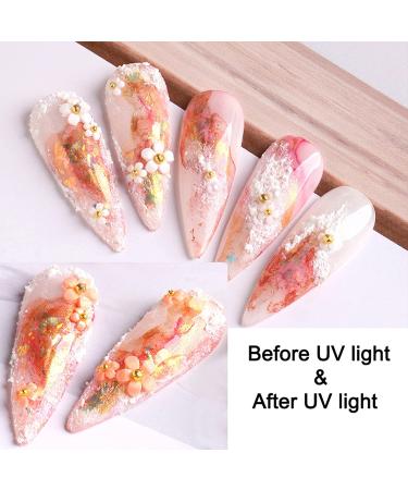 6 Boxes 3D Flower Nail Art Charms with Light Change Decals - Acrylic Nail Accessories with Pearl Golden Caviar Beads Glitter Stud Design - DIY Decoration Tips for Women - Buy Online on GoSupps.com