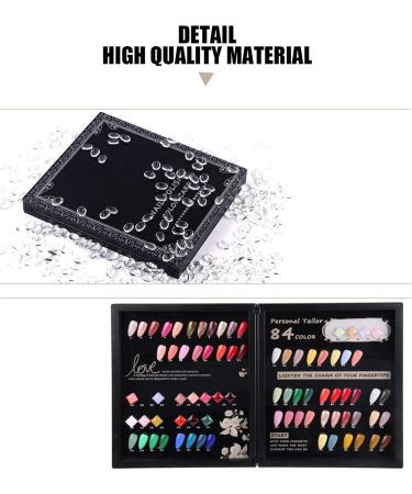 Nail Tip Display Book 25.8x21.8x2.4cm Lightweight Portable Book Shaped Nail Color Card Book for Nail Salon Supplies for Nail Art Works Display - Buy Online on GoSupps.com