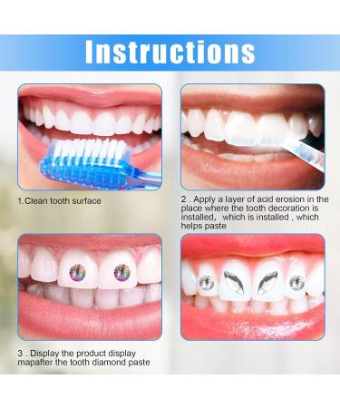 8PC Tartar Jewelry Set - Crystal Tooth Decorations & Gemstone Ornaments for Men & Women | Sparkling Dental Diamond Decor - Buy Online on GoSupps.com