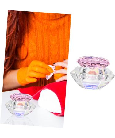 NUSITOU 1pc Nail Art Crystal Cup Mini Dappen Dish Glass Containers Glass Nail Art Cup Clear Container with Lid Glass Dappen Cup Small Containers with Lids Liquid Crystal Art Glass Love Cup 7.5x6cm Pink - Buy Online on GoSupps.com