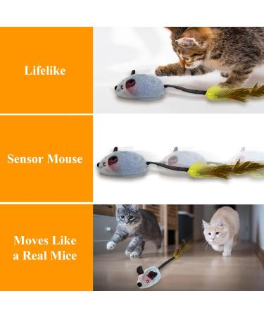 Onenine Electric Cat Toys - Interactive Play Mouse with Spring Tail & USB Cable | Boost Your Cat's Playtime & Combat Boredom - Buy Online on GoSupps.com