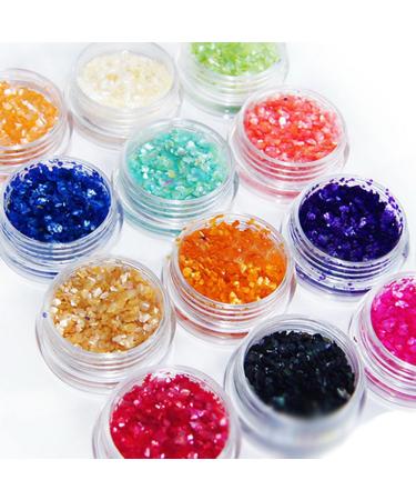 Sanwood Glitter Powder & Sequins for Nail Art - 12-Piece Multi-Color Set | International Shipping Available - Buy Online on GoSupps.com