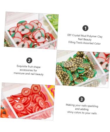 Housoutil 2 Boxes 12 Crystal Mud Toy Blueberry Nail Art Slices Flower Stickers for Nails Nail Art Fruit Slice Nail Art Sticker Flower Nail Art Slices Nails Stickers Filler 3D 0.5X0.5CM Assorted Color - Buy Online on GoSupps.com