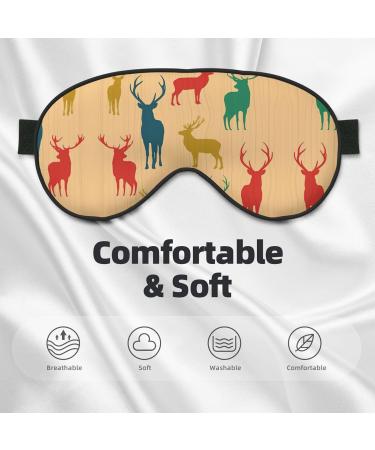 SSIMOO Deer Show Soft Sleep Eye Mask - Breathable Black Eye Patch for Travel & Relaxation | Perfect Gift for Women - Buy Online on GoSupps.com