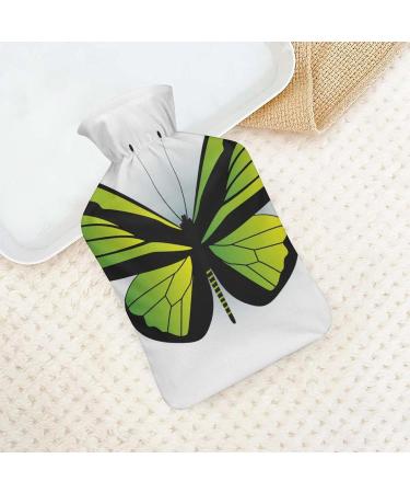 Buy Green Butterfly Hot Water Bottle with Plush Cover - Hand Warmer for Adults & Kids - 26.5x15.3cm - Fast International Shipping - Buy Online on GoSupps.com