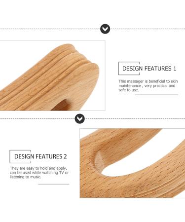 Beavorty Holz-Gua-Sha Tool | Manual Deep Tissue Massage for Neck & Back | Wooden Massage Device - Beige - Buy Online on GoSupps.com