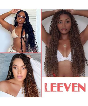 Leeven Boho Passion Twist Hair 24 Inch | Pre Twisted Crochet Goddess Twist 8 Packs | Black Pre Looped Curly Ends | Bohemian Synthetic Braids Extensions for Women - Buy Online on GoSupps.com