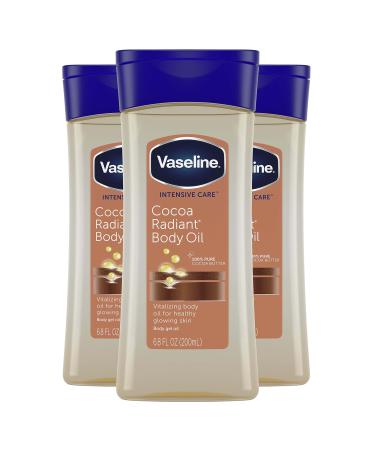 Vaseline Intensive Care Body Gel Oil Cocoa Radiant 6.8 oz, Pack of 3