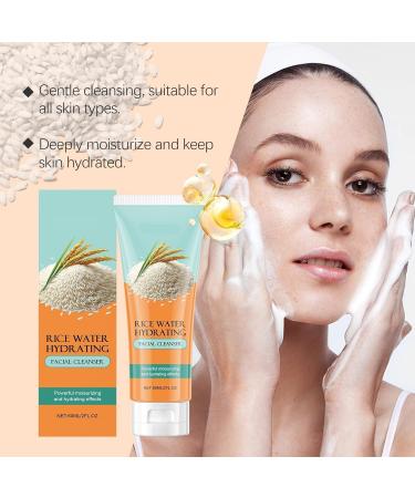 Nettoyant Visage Au Riz - Nettoie En Douceur Hydrate Et Apaise limine Le Maquillage Et Les Impuret s For Un Usage Quotidien(3PCS) - Buy Online on GoSupps.com