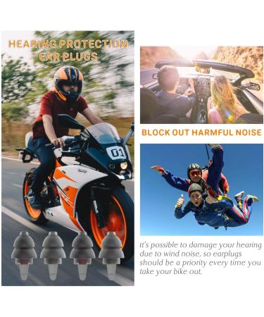 Motorcycle Ear Plugs 2 Pairs | Softvox Wind Noise Reduction & Hearing Protection | Reusable Earplugs for Motorbike, Racing, Riding, Shooting | Black - Buy Online on GoSupps.com