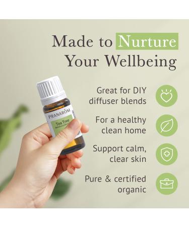 Pranarom USDA Certified Organic Tea Tree Essential Oil (15ml) 100% Pure Undiluted Therapeutic Grade from Zimbabwe for Aromatherapy Diffuser Healthy Skin & Hair Massage Relaxation 0.5 Fl Oz (Pack of 1) - Buy Online on GoSupps.com