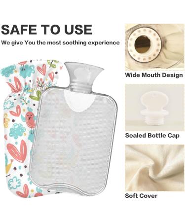 Naanle Spring Bird Hot Water Bottle 1L with Cover | Pain Relief & Heat Therapy for Bed & Hands | International Shipping - Buy Online on GoSupps.com