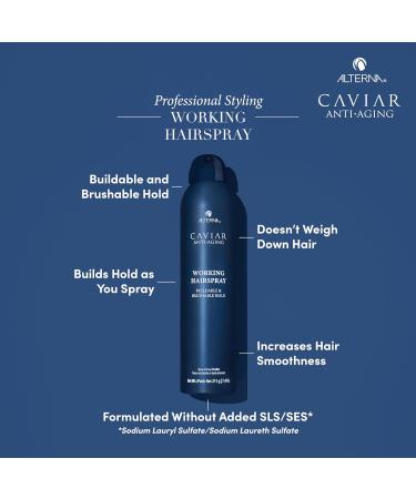 Alterna Caviar Anti-Aging Professional Styling Working Hair Spray Ultra-dry Brushable Helps Control Frizz & Adds Shine Sulfate Free Pack of 2 15.5 Ounce (Pack of 2) - Buy Online on GoSupps.com