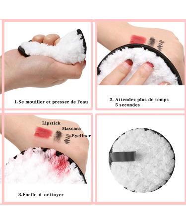 6-Pack Washable Slaughtering Pads | Reusable 11.5 cm Microfiber Cleaning Pads with Hair Band & Laundry Bag for Facial Care - Buy Online on GoSupps.com