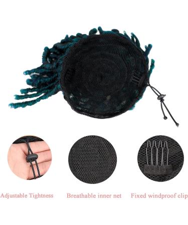 8 inch DreadLos Ponytail Drawstring Ponytail Extension Hairpieces Clip in Braided Loc Ponytail faux locs Clip in Braided Pony Tail Hair Extensions for Black Women 1BTPurple - Buy Online on GoSupps.com