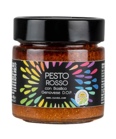 Cuvea Farm Farmhouse Cuvea Pesto Rosso Handmade from Liguria 180 g with Genoese basil DOP sauce Pasta ideal for pasta lasagna spaghetti