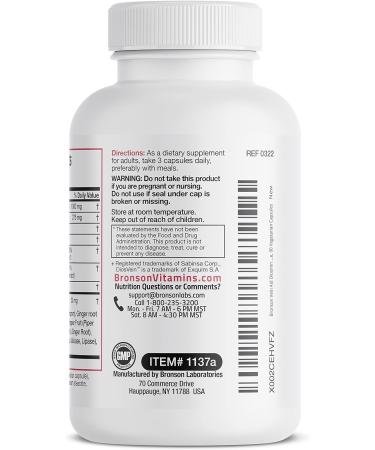 Bronson VeinAid Diosmin 1000mg - Varicose Vein Complex with Venocin & Centellin 90 Vegetarian Capsules - Supports Healthy Circulation - Buy Online on GoSupps.com