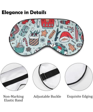 Ugly Christmas Sweater Party Sleep Mask | Adjustable Eye Cover for Sleeping | Blocks Light for Night Travel Nap | Men Women - Buy Online on GoSupps.com
