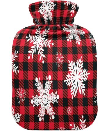 KCL Deci 2L Hot Water Bottle with Snowflake Checked Cover - Perfect for Menstrual Cramps Neck & Shoulder Pain Relief Hand Warmer | International Shipping Available - Buy Online on GoSupps.com
