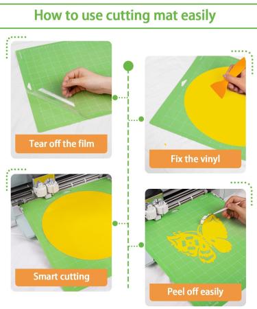 Colemoly 12x12 Cutting Mat 9 Pack Variety for Cricut - Scrapers, Sticky Cricket Cut Card, Non-Slip Replacement Accessories - Standard Strength - 12x12in (9 pack) - Buy Online on GoSupps.com