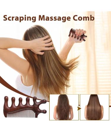 Portable Antistatic Scalp Massager & Comb | Handmade Tool to Prevent Hair Loss - Ideal for Head Neck & Shoulders - Buy Online on GoSupps.com