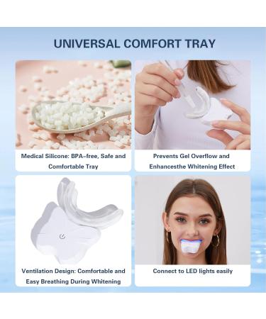 Teeth Whitening Kit for Sensitive Teeth LED Light Tray & Organic Gel 5-Piece Set for a Gleaming Smile - Buy Online on GoSupps.com