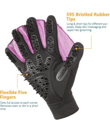Cool Job Fur Care Gloves - Pet Shampoo Bath Brush & Depilatory Glove for Cats Dogs Horses & Rabbits (Size S-M) | International Shipping - Buy Online on GoSupps.com